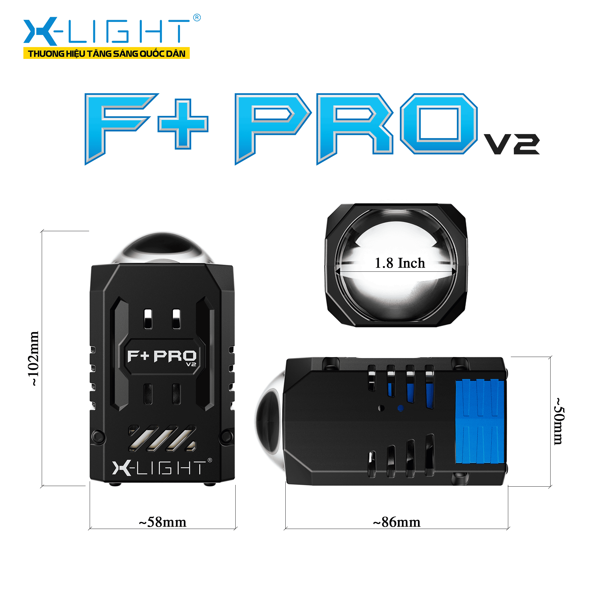 ĐÈN BI LED X-LIGHT F+ PRO - THẾ HỆ THỨ 2